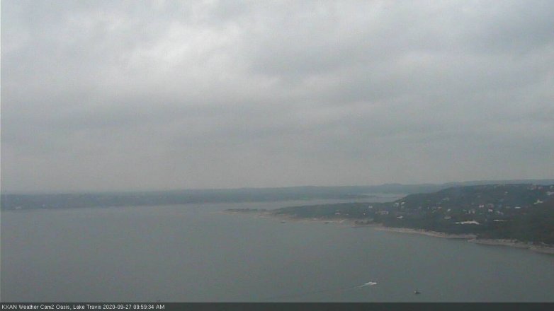 Lake Travis webcam, September 27, 2020 10:00 AM CT