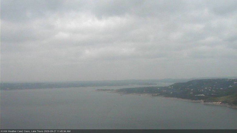 Lake Travis webcam, September 27, 2020 11:45 AM CT