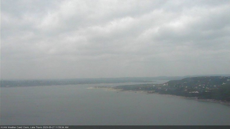 Lake Travis webcam, September 27, 2020 12:00 PM CT