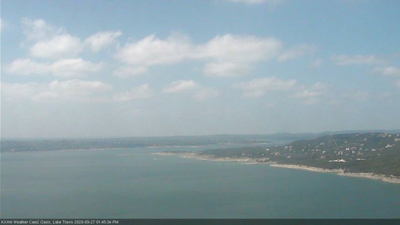 Lake Travis webcam, September 27, 2020 1:45 PM CT