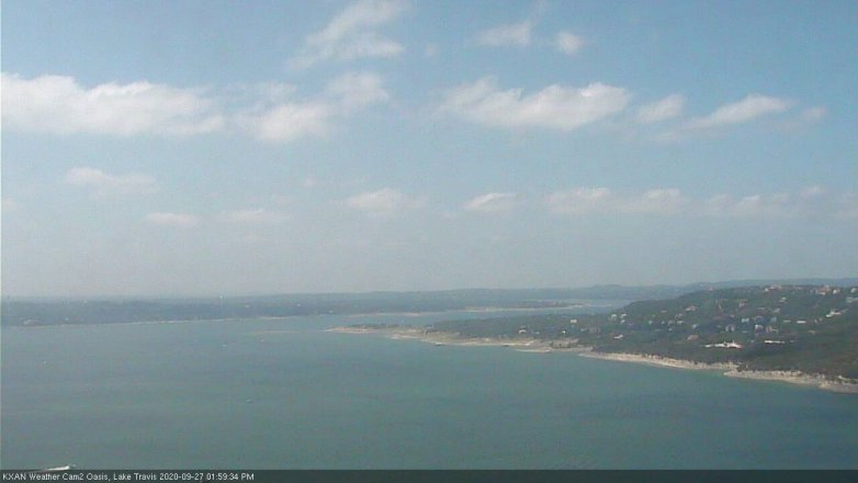 Lake Travis webcam, September 27, 2020 2:00 PM CT