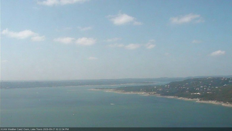 Lake Travis webcam, September 27, 2020 2:25 PM CT