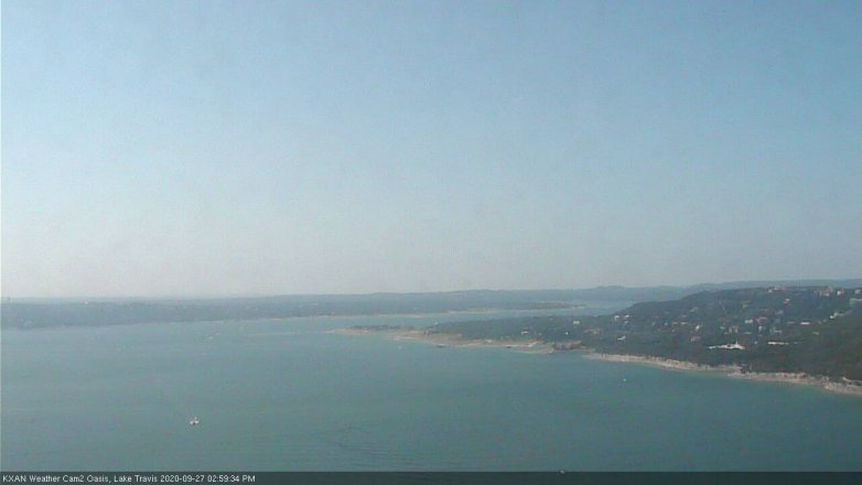 Lake Travis webcam, September 27, 2020 3:00 PM CT