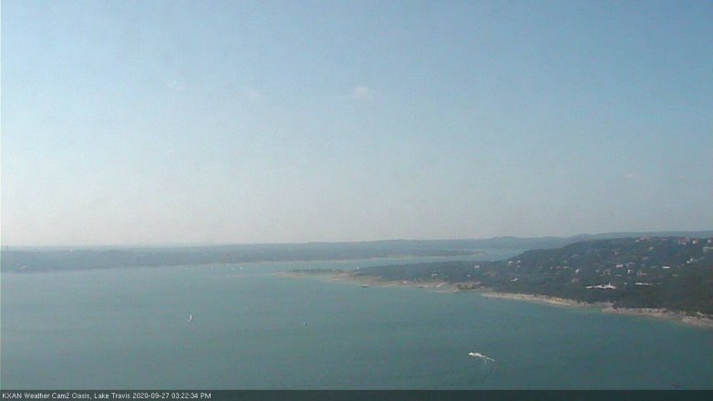 Lake Travis webcam, September 27, 2020 3:25 PM CT