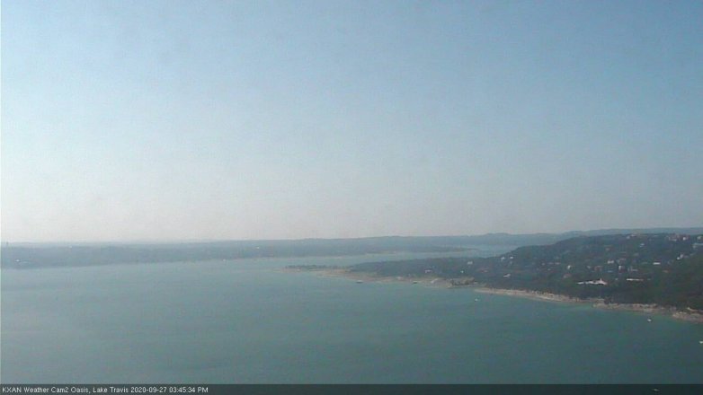 Lake Travis webcam, September 27, 2020 3:45 PM CT