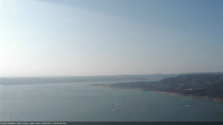 Lake Travis webcam, September 27, 2020 4:45 PM CT