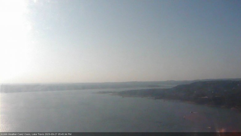 Lake Travis webcam, September 27, 2020 5:45 PM CT