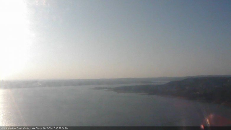 Lake Travis webcam, September 27, 2020 6:00 PM CT