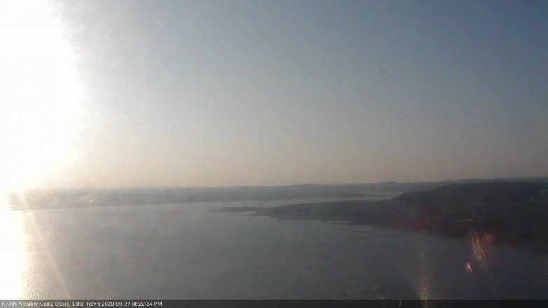 Lake Travis webcam, September 27, 2020 6:25 PM CT