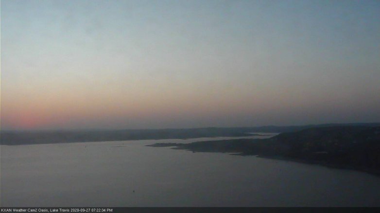 Lake Travis webcam, September 27, 2020 7:25 PM CT