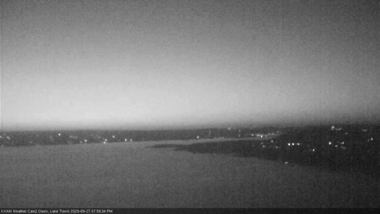 Lake Travis webcam, September 27, 2020 8:00 PM CT