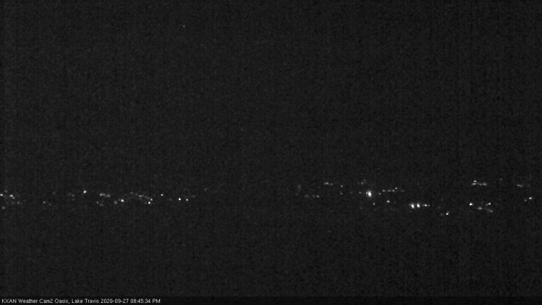 Lake Travis webcam, September 27, 2020 8:45 PM CT