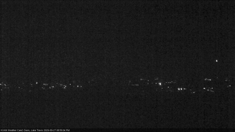 Lake Travis webcam, September 27, 2020 9:00 PM CT