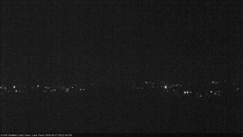 Lake Travis webcam, September 27, 2020 9:25 PM CT