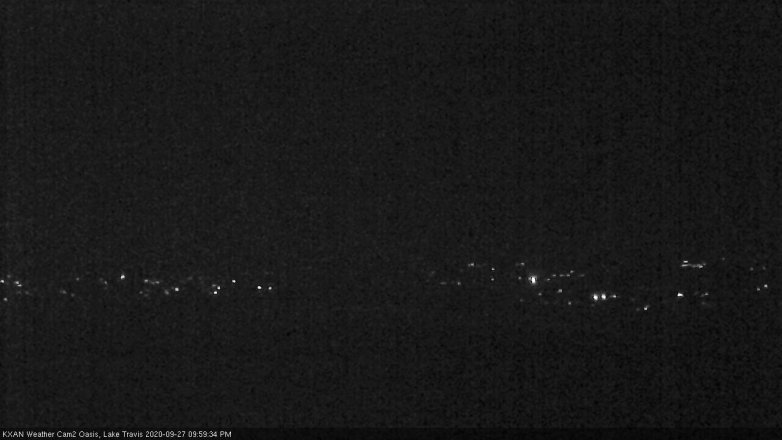 Lake Travis webcam, September 27, 2020 10:00 PM CT