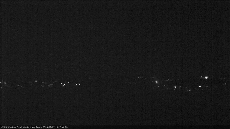 Lake Travis webcam, September 27, 2020 10:25 PM CT