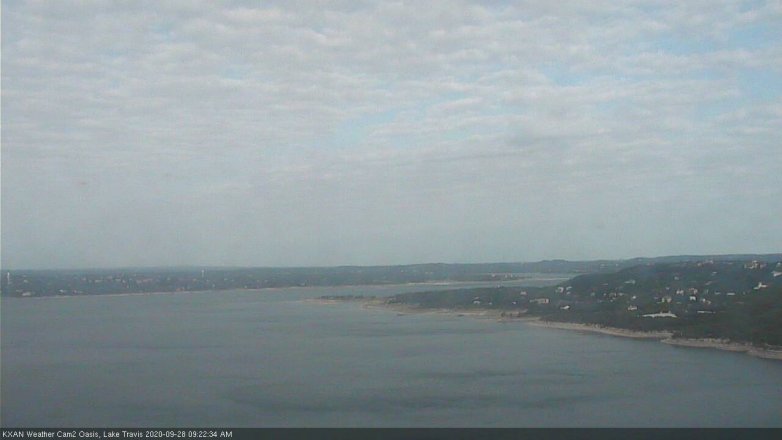 Lake Travis webcam, September 28, 2020 9:25 AM CT
