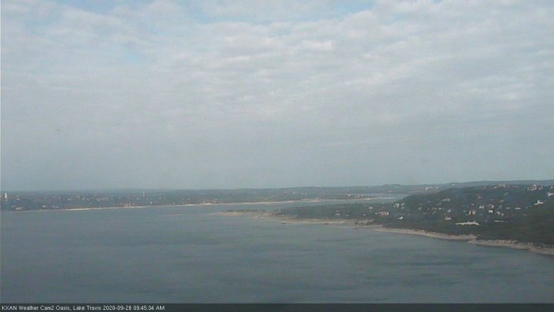 Lake Travis webcam, September 28, 2020 9:45 AM CT