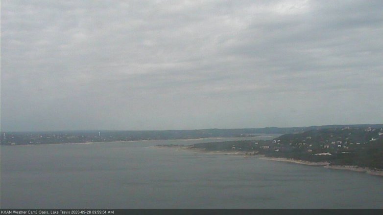 Lake Travis webcam, September 28, 2020 10:00 AM CT