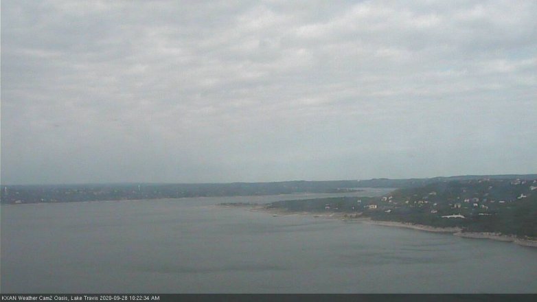 Lake Travis webcam, September 28, 2020 10:25 AM CT