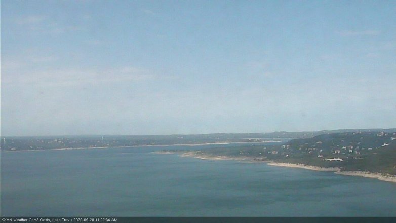 Lake Travis webcam, September 28, 2020 11:25 AM CT
