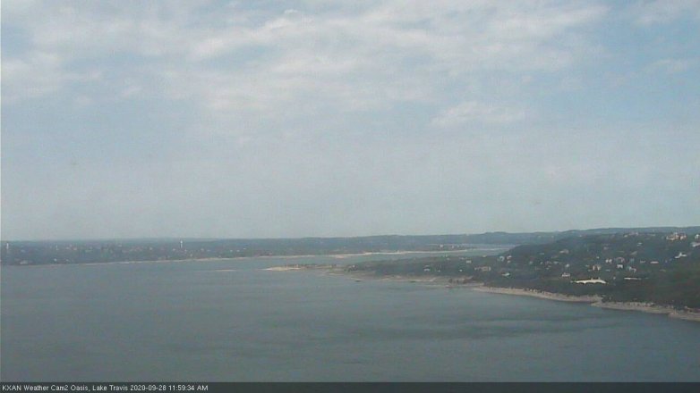 Lake Travis webcam, September 28, 2020 12:00 PM CT