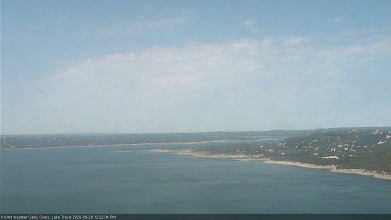 Lake Travis webcam, September 28, 2020 12:25 PM CT