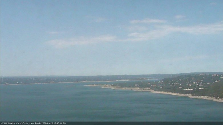 Lake Travis webcam, September 28, 2020 12:45 PM CT