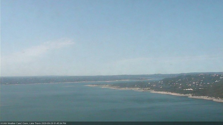 Lake Travis webcam, September 28, 2020 1:45 PM CT