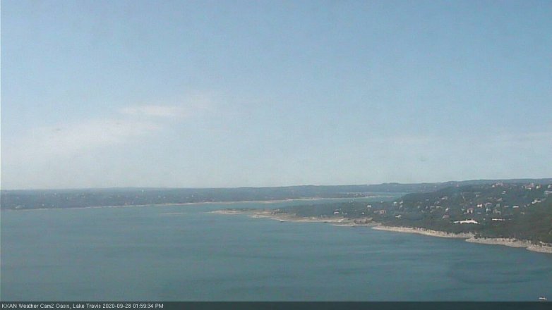 Lake Travis webcam, September 28, 2020 2:00 PM CT