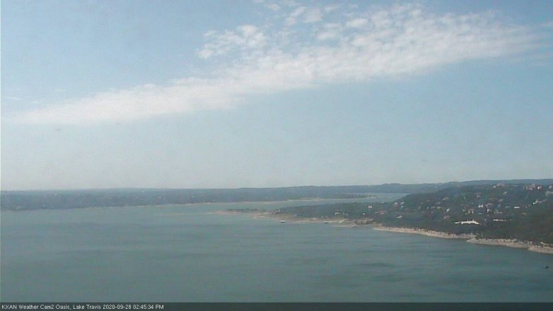 Lake Travis webcam, September 28, 2020 2:45 PM CT