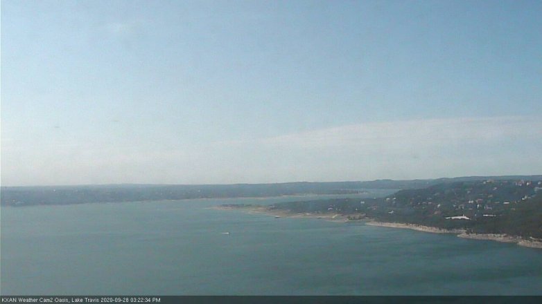 Lake Travis webcam, September 28, 2020 3:25 PM CT