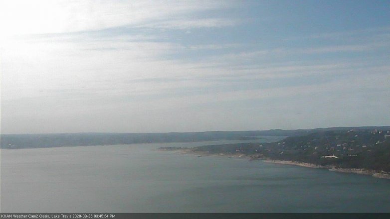 Lake Travis webcam, September 28, 2020 3:45 PM CT