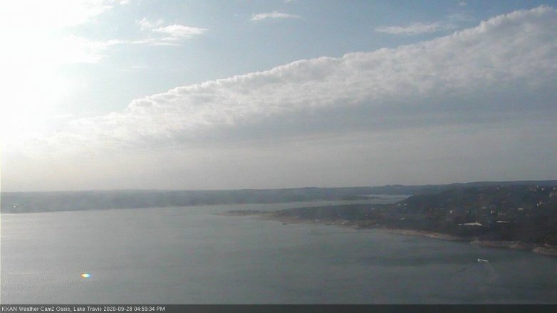 Lake Travis webcam, September 28, 2020 5:00 PM CT