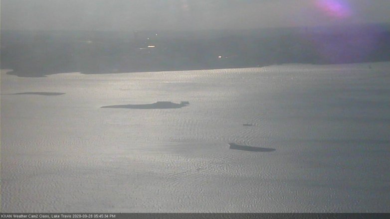 Lake Travis webcam, September 28, 2020 5:45 PM CT
