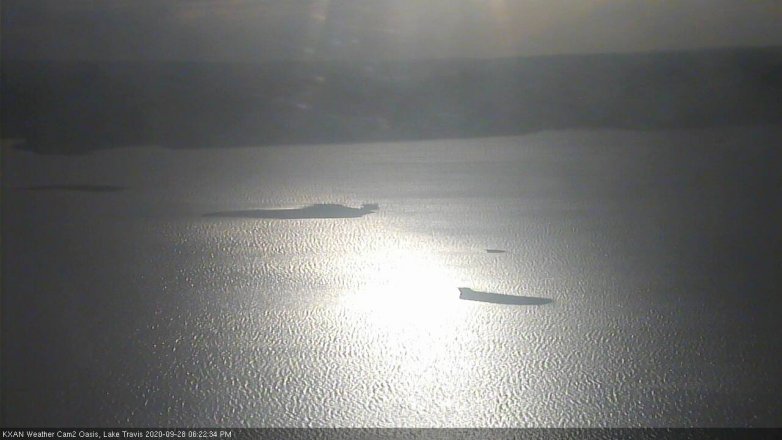 Lake Travis webcam, September 28, 2020 6:25 PM CT