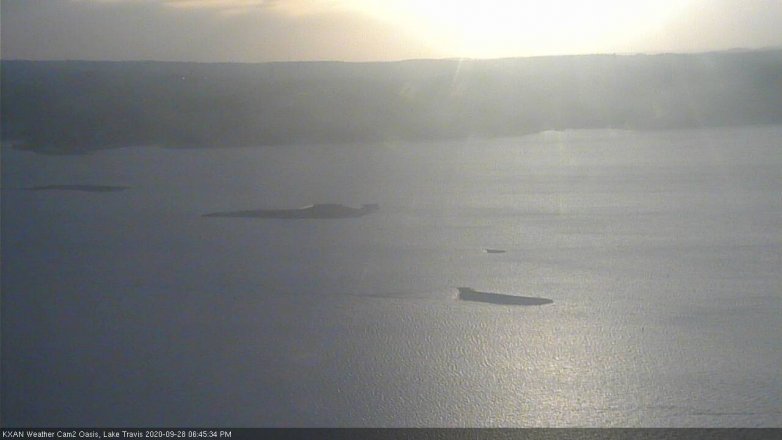 Lake Travis webcam, September 28, 2020 6:45 PM CT