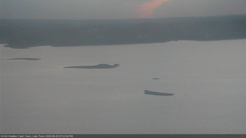 Lake Travis webcam, September 28, 2020 7:25 PM CT