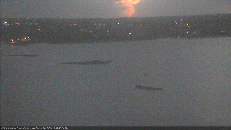 Lake Travis webcam, September 28, 2020 7:45 PM CT