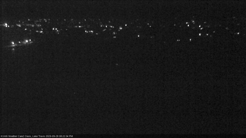 Lake Travis webcam, September 28, 2020 8:25 PM CT