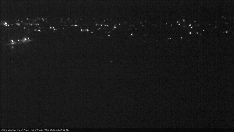 Lake Travis webcam, September 28, 2020 8:45 PM CT
