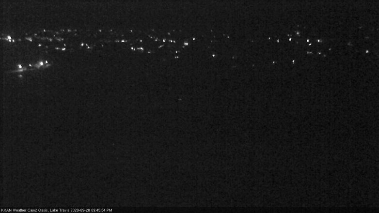 Lake Travis webcam, September 28, 2020 9:45 PM CT