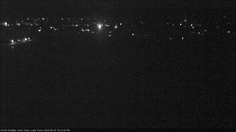 Lake Travis webcam, September 28, 2020 10:25 PM CT