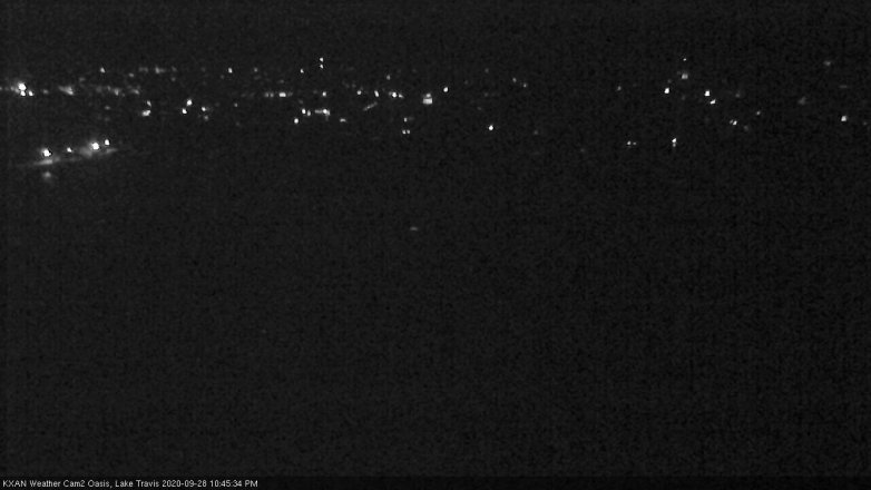 Lake Travis webcam, September 28, 2020 10:45 PM CT