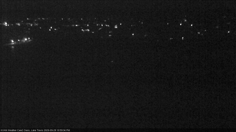 Lake Travis webcam, September 28, 2020 11:00 PM CT