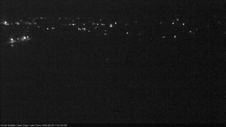 Lake Travis webcam, September 28, 2020 11:25 PM CT