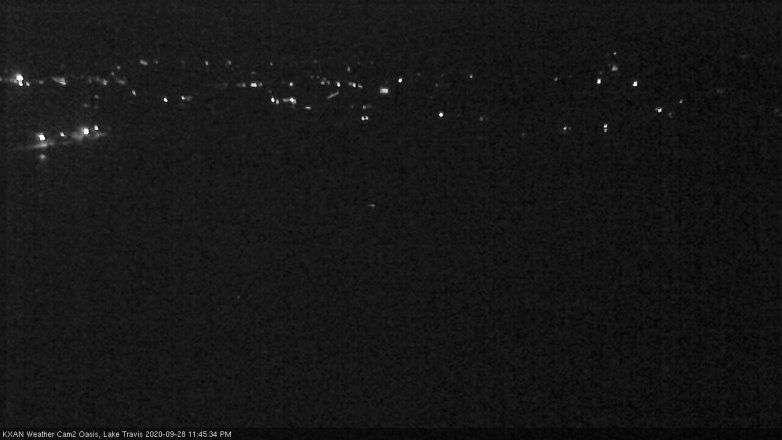 Lake Travis webcam, September 28, 2020 11:45 PM CT