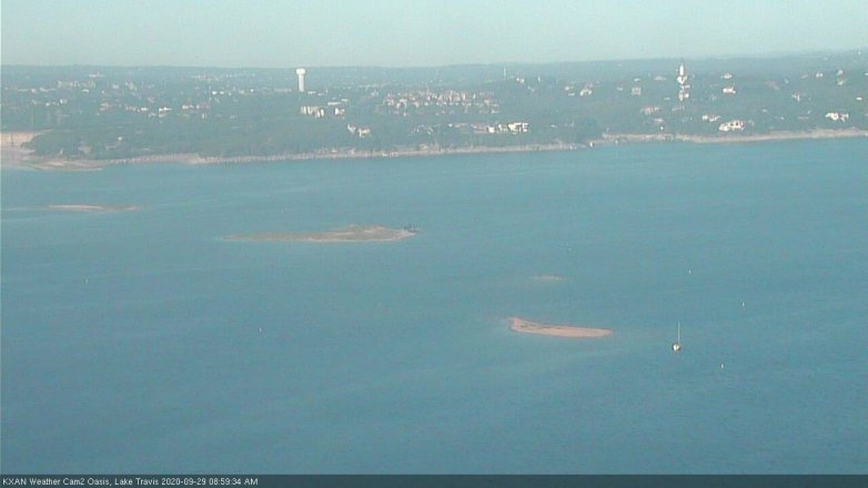 Lake Travis webcam, September 29, 2020 9:00 AM CT
