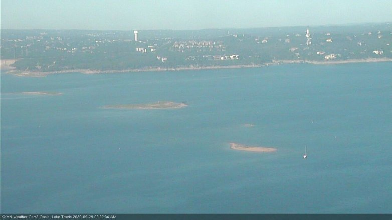 Lake Travis webcam, September 29, 2020 9:25 AM CT