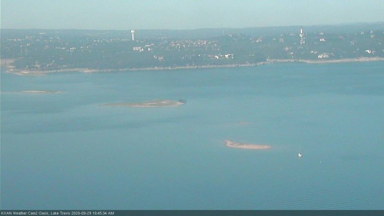 Lake Travis webcam, September 29, 2020 10:45 AM CT